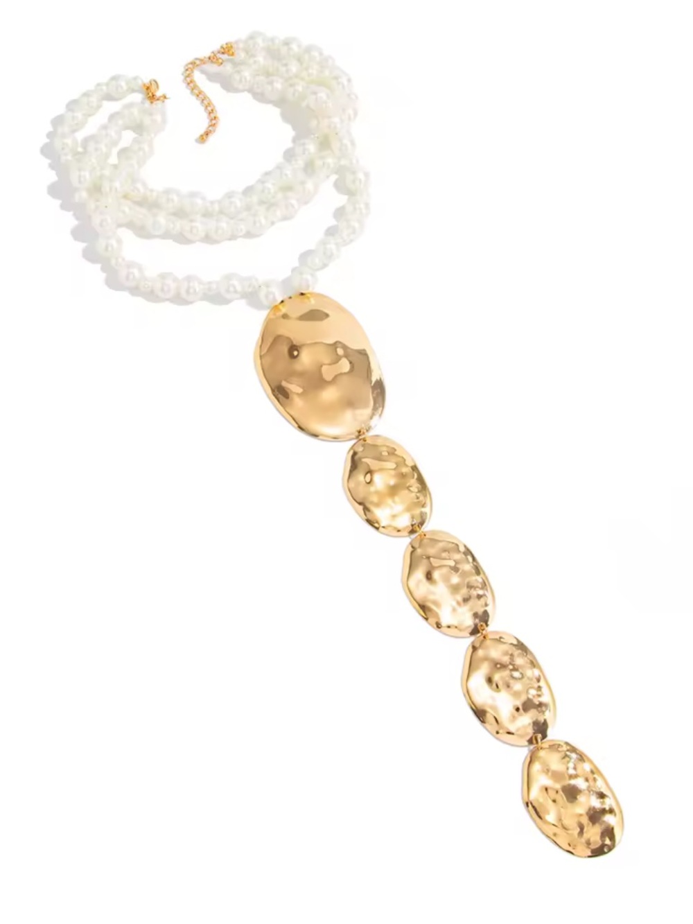 Avangarde Pearl Gold Multi-Strand  Necklace - Picture 5 of 6